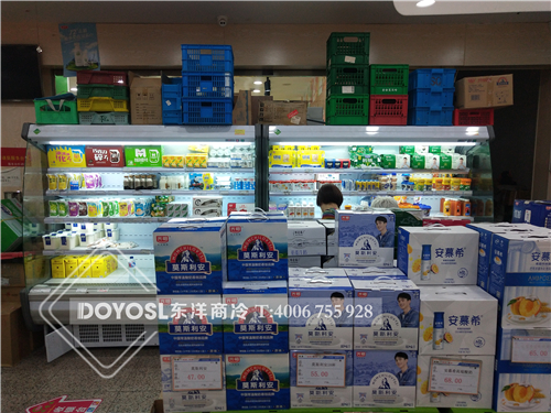 上海市虹口區(qū)淳新食品-牛奶冷藏柜-牛奶風(fēng)幕柜案例
